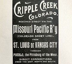 Misspuri Railroad Cripple Creek CO 1895 Advertisement Victorian Train DWFF11 - £31.59 GBP