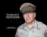 DOUGLAS MACARTHUR &quot;THE BEST LUCK OF ALL IS THE...&quot; QUOTE PHOTO VARIOUS S... - €4,24 EUR+