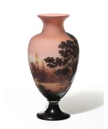 Emile Galle’ vase. Authentic end 1800. Decorated with trees.  - $3,200.00