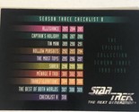 Star Trek The Next Generation Trading Card Season 3 #311 Checklist - $1.97