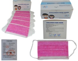 Pink Non-Medical Disposable Childs Face Mask  - £8.46 GBP