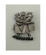 Spoontiques Pewter Pin Art Shopaholic Brooch Woman Shopping Bags - £5.60 GBP