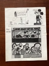 MICKEY&#39;S MONTHLY - October 1978 - UNAUTHORIZED WALT DISNEY FANZINE - TOY... - $19.98