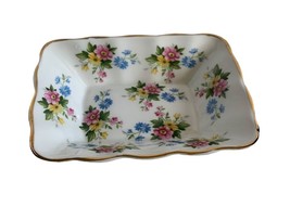 Royal Victoria Pink and Yellow Flower candy trinket Dish - $10.88