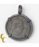 ROMAN COIN IN SILVER ANTIQUED BEZEL PENDANT, 2.0 GR/ 1.9CM DIAMETER - $4,020.42 MXN