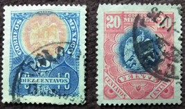 Two 1899 Stamps from Mexico Ten &amp; 20 Centavos - £0.77 GBP