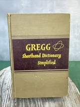 Gregg Shorthand Dictionary Simplified 1949 Hardcover - £10.85 GBP