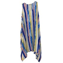 Umgee  Blue Striped  Oversize Handkerchief Shift Dress Womens Size Mediu... - £17.53 GBP