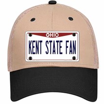 Kent State Fan Novelty Khaki Mesh License Plate Hat - £22.97 GBP