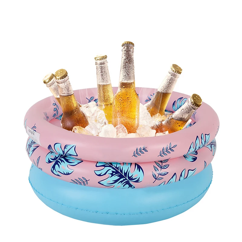 25.6&#39;&#39; Inflatable Ice Bucket Drink Holder Large Capacity Cooler for Swim... - $60.11