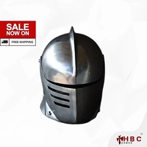 Hand-Forged Heath Ledger Replica Knight Helmet - A Knight&#39;s Tale Movie Helmet - £134.94 GBP