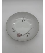 Mikasa Primrose 8194 Fine China Serving Bowl 9&quot; With Pink Rose &amp; Silver ... - $467.86 MXN