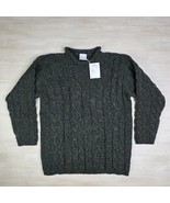 Bonner Of Ireland Cable Knit Fisherman Sweater Men’s Green Speckled Medi... - €128,86 EUR