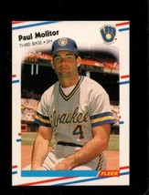 1988 Fleer #169 Paul Molitor Nmmt Brewers - £2.30 GBP