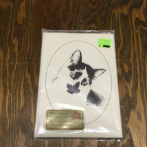 Cat picture blank greeting cards 4 different artist drawn cards still in... - $374.35 MXN