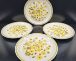 (4) Japan Spring Bouquet Dinner Plates Set Vintage Floral Yellow Green R... - $56.30