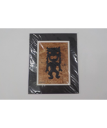 3D Art Tiki KI&#39;I is TI&#39;I Hawaiian Gods Black Matted Tapa Tree Bark Backg... - $19.99