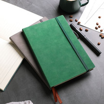 200 Pages A5 PU Leather Journal Notebook Lined Paper Writing Diary Planner - £19.17 GBP