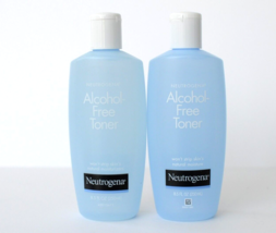 Neutrogena Alcohol Free Facial Toner 8.5oz Lot of 2 Blue Bottle Original... - $45.00