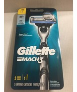 NEW Gillette Mach 3 Men&#39;s Razor + 2 Razor Blade Refills - $10.76