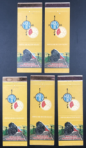 Lot of 5 Vintage NW Norfolk &amp; Western Railway Mustard Yellow Matchbook Covers - £13.15 GBP