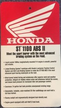 HANGING TAG 1997 HONDA ST 1100 ABS II NOS OEM DEALER SALES HANG TAG - $19.79