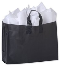 EGP Frosted High Density Shoppers, 250 Count 16 x 6 x 12&quot; (Black) - £164.75 GBP