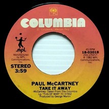 Paul McCartney - Take It Away / I&#39;ll Give You A Ring [7&quot; 45 rpm Single] - £4.50 GBP