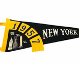 Vtg NYC New York City Felt Pennant Empire State RCA Buildings Statue Of ... - £15.49 GBP