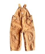 Carhartt Toddler Boys Classic Bib Overalls Brown Canvas Flannel Lined Sz... - $18.99