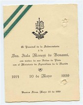 1939 Jousten Hotel 25th Anniversary Ministry of Agriculture Menu Buenos Aires  - £13.93 GBP
