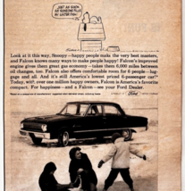 1962 Ford Falcon Advertisement Snoopy Peanuts Cartoon Automobilia DWXX6 - $24.99