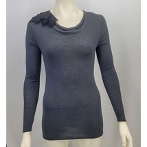 Ann Taylor Loft Grey Blouse Petite Small - $10.00