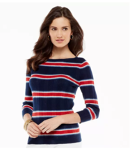 Chaps Stripe Linen Blend Sweater Sz XL - £15.82 GBP