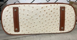 Dooney & Bourke Beautiful White Ostrich Zip Satchel-NEW image 3