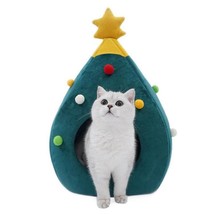 Winter Wonderland Christmas Tree Pet Bed - Cozy Nest For Cats And Dogs - £26.42 GBP+