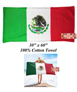 MEXICO MEXICAN Flag Banner Big 30x60&quot;COTT​ON BATH POOL BEACH TOWEL WRAP - €19,24 EUR