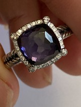 Pre Owned David Yurman Chatelaine Black Orchid Ring Size 7 - £389.74 GBP