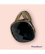 vintage sterling 925 Large Black Onyx 925 Sterling Silver Ring Size 7.5 - $1,475.48 MXN