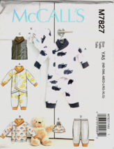 McCall&#39;s M7827 NB to XL Infant Bunting, Top, Pants, Hat Uncut Sewing Pattern New - £10.41 GBP