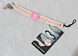 MLB Philadelphia Phillies White w/Pink Stitching Team Baseball Seam Bracelet - $15.95