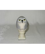 Hand Painted Bird Egg Shaped Owl Figurine Vtg EGGCENTRICS by Bristar - £19.73 GBP