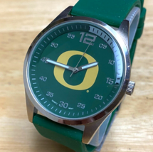 O Brand Mens Silver Green Singapore Movt Rubber Analog Quartz Watch~New Battery - £17.51 GBP