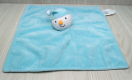 Koala Baby Aqua Blue Snowman Security Blanket Lovey Babies or Toys R Us - $9.89