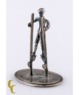 Miniature Vintage Poupée Argent Figurine Homme Marche Sur Échasses - $1,654.35 MXN