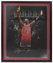 Michael Jordan Autographed &quot;6 Banners&quot; 30&quot; x 40&quot; Framed Photograph UDA L... - £6,111.47 GBP