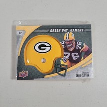 Green Bay Packers Card Chad Clifton #4 2008 Upper Deck Gamers Helmet Logo Relic - £7.05 GBP