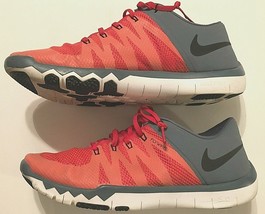 NIKE Free Trainer 5.0 Training Running Shoes Red Grey Mesh 719922-604 Me... - £34.12 GBP