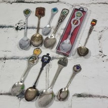 Vintage Souvenir Spoons Decorative Lot Of 10 Seattle Reno Ohio New Mexico - £24.35 GBP