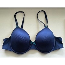 Chantelle Basic Invisible Memory Foam T-Shirt Bra 1241 Navy Blue Underwi... - $16.65